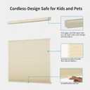 MYshade Top Down Bottom UpTDBU Cellular Shades, 1.5 inch Cordless Light Filtering Privacy Light Control Sheer & Room Darkening Honeycomb Blinds for Home Bedroom Office, 33" W x 72" H, Beige