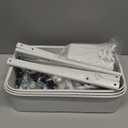 DTK Mini 3 Tier Foldable Rolling Cart, Metal Utility Cart with Lockable Wheels, Folding Storage Trolley for Living Room, Kitchen, Bathroom, Bedroom and Office, Black-Small