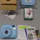 Fujifilm Instax Mini 11 Instant Camera Sky Blue + Minimate Custom Case + Fuji Instax Film 20 Sheets Twin Pack