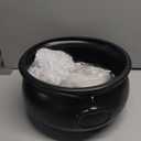 Halloween Decorations OutdoorBlack Plastic Bowl Halloween Party Decoration Large Witches Cauldron on Tripod with String Lights Candy Bucket Decoration for Home Decor Porch Indoor