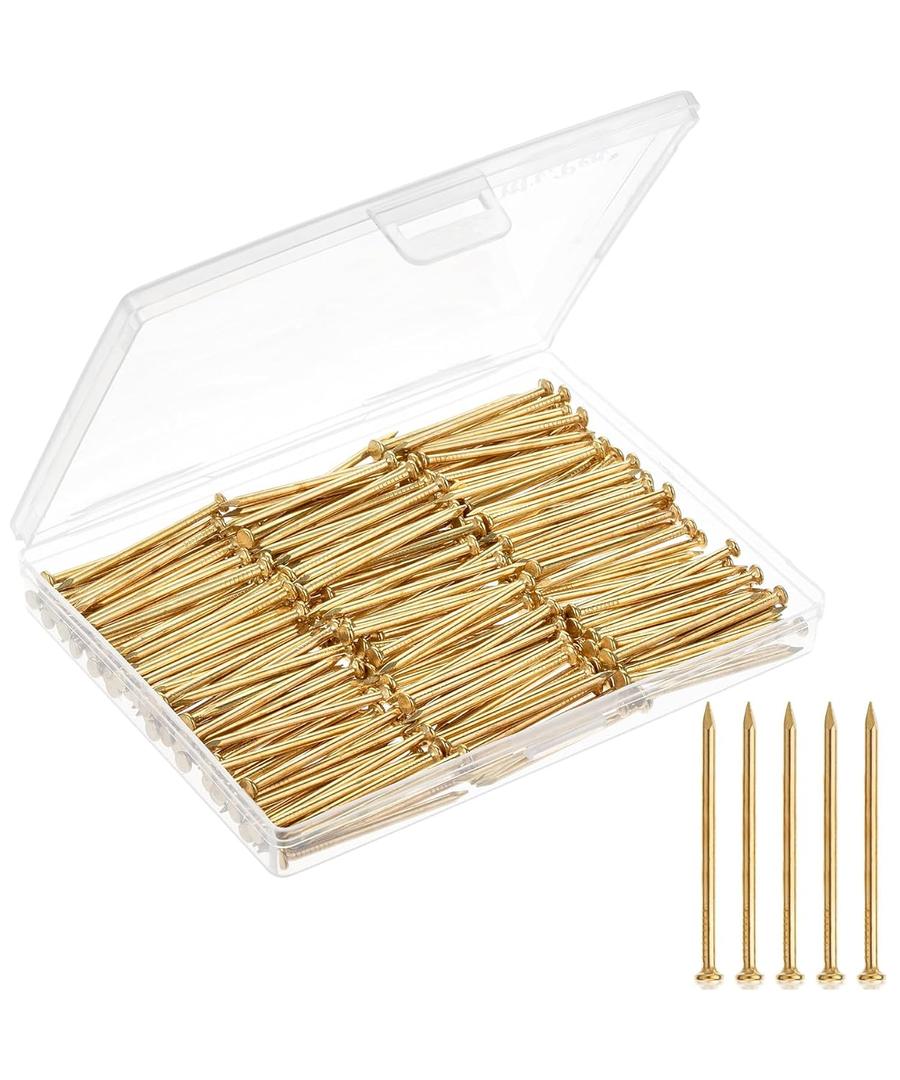 Mr. Pen- Hardware Nails, 240 pcs, 1.5 Inches, Gold, Small Nails for Hanging Pictures, Finishing Nails, Wall Nails for Hanging, Pin Nails, Hardware Nails, Assorted Nails, Galvanized Nails