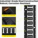 FamilyKit 4 Pack 2' E-Track Rails with Screws, Heavy Duty Steel E Track Tie Downs for Cargo Securement, Heavy Loads Up to 2,000lbs, Ideal for Trucks, Trailers, Vans, Warehouses, Garages (2FT, 4 Pack)