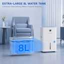 Avahum150 Pint 2026 Energy Star Dehumidifier for Basement with Pump,7000 Sq.Ft Commercial Dehumidifier with Drain Hose for Home,Industrial Large Rooms 2.1 Gal Tank,24H Timer