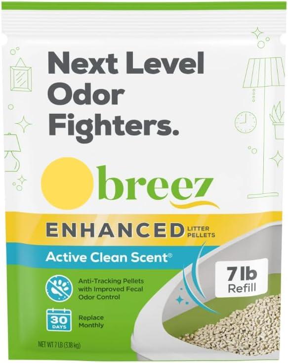 Non Clumping Cat Litter, Breez Enhanced Pellets Multi Cat Litter - 7 lb. Bag