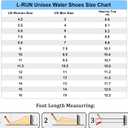 L-RUN Barefoot Water Shoes Women Mens Aqua Sock Athletic Hiking Water Sports Shoes for Swim Beach Pool Sand Diving Walking