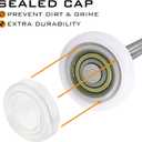 2" Nylon Sealed Garage Door Rollers, 6200ZZ High Performance Ball Bearing (12 Pack, 4" Stem)