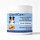 GlandCare Plus Anal Gland Chews for Dogs - Pumpkin Seed, Psyllium Husk & Probiotics - Peanut Butter Flavor - Relieves Scooting & Odor - Digestive Health & Stool Support Supplement - 60 Count
