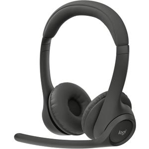 Logitech Zone 301 Wireless Bluetooth Headset with Noise-Canceling Microphone, Compatible with Windows, Mac, Chrome, Linux, iOS, iPadOS, Android  Graphite