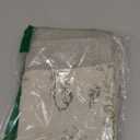 jinchan Linen Floral Valance Double Layer Kitchen Window Curtain Green Flower on Beige Valance for Living Room Cafe Farmhouse Light Filtering Rustic French Country Sage 16 Inch Rod Pocket 1 Panel