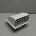 6 Inch Exhaust Vent Cover, HG Power Metal Dryer Vent Cover Outside with Removable Screen & Cushioned Non Return Flap, Air Wall Vent for House, AC, Opening Diameter: 5.7" (White)