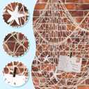 21 Pieces Starfish Ornament Sets Starfish Decor Fish Net Sea Wall Decor Fishnet Nautical Decoration for Crafts Beach Wedding Mermaid Party Under The Sea Party Decorations(White)