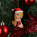 Mariah Carey, red Christmas ornament, Christmas tree, (4in length)