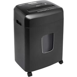 Amazon Basics 15-Sheet Cross Cut Paper Shredder for Home and Office, CD/Credit Card Shredder with 6 Gallon Wastebasket, Black