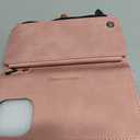 Defencase Compatible with iPhone 14 Pro Case Wallet with RFID Blocking Card Holder for Women Men, PU Leather Magnetic Snap Flip Zipper Strap Wallet Phone Case Fit for iPhone 14 Pro 6.1", Rose Pink