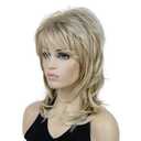 Lydell Long Soft Shaggy Layered Blonde Ombre Classic Cap Full Synthetic Wigs (15BT613)
