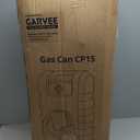 Garvee 15 Gallon Gas Caddy, Heavy-Duty Gas Can and Fuel Caddy with Manual Fuel Transfer Pump, Portable Fuel Tank on Wheels with 10 ft Hose for Lawn Mowers, Cars, Boats, ATVs, Home and Farm Use, Grey