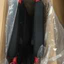 Drive Medical Lightweight Expedition Folding Transport Wheelchair - Ultra Lightweight Mobility Support for Seniors & Adults - Strong Aluminum Frame - Hand Brakes - Compact Folding Travel Chair - Red