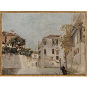 InSimSea Framed Wall Art for Living Room Classical Cityscape Artwork Wall Decorations View of Venice Canvas Prints Bathroom Pictures Farmhouse Office Home Wall Decor 12x16in (Vue de Venise)
