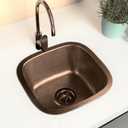 Monarch Abode Kitchen & Bar Sink 15-inch Atlas Dual Mount Drop in Kitchen Sink, Hand Hammered Pure Copper Sinks, Drop in Bar Sinks or Undermount, Deep Single Bowl