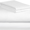 LuxClub 4 PC California King Sheet Set, Deep Pockets Wrinkle Free Cooling Bed Sheets Hotel Bedding for Women, Men, Includes 1 Fitted Sheet, 1 Flat Sheet and 2 Pillowcases-White
