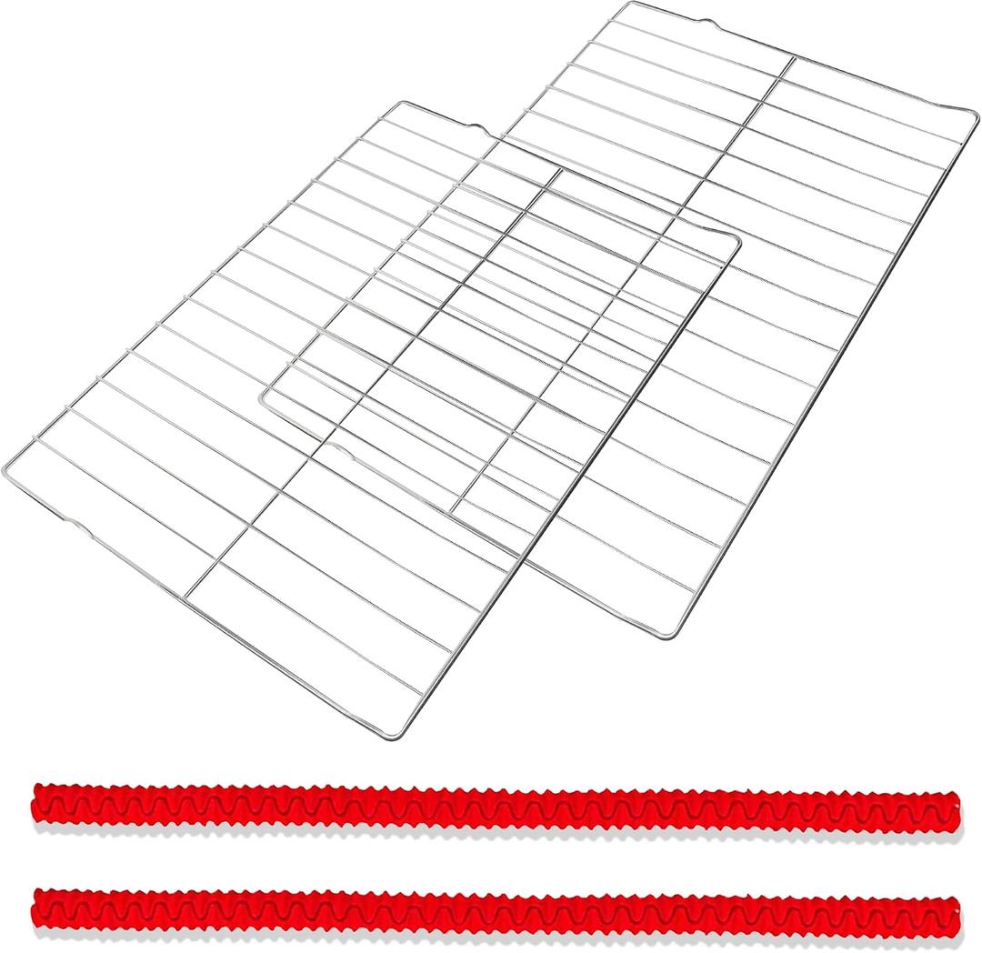 WB48X20249 Oven Rack, 23.75"L x 16.25"W, Compatible with GE Stove Oven Parts. Replacement Parts for Oven Racks JGB720BEJ2TS, JGBP33DET3BB, RGB508PET1CT, Made of 304 Stainless Steel Material, 2 Pcs