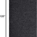 iCustomRug Entryway Mat, 3 x 10ft, Black, Indoor/Outdoor, Waterproof TPR Backing, Low-Profile All-Weather Utility Carpet