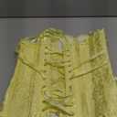 Bustier Corset Top for Women | Overbust Lace Up Waist Cincher Shapewear Lingerie (X-Small, Elfin Yellow)