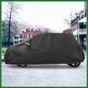 Motoforti for Fiat 500 2007-2022 Cover Waterproof Car Cover Outdoor Full Car Cover All Weather Protection Rain Sun Protection with Zipper Black Long-Lasting