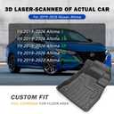 KUST Custom Fit Floor Mats for 2019-2025 2026 Nissan Altima Accessories All Weather Floor Mat Carpet Liners Front Rear 2 Row Seat Black Liner TPE