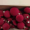 95 Pcs Velvet Christmas Tree Decorations Set - 70 Assorted Flocked Ball Ornament, 12 Velvet Bow, 1 Top Star, 12 Glitter Berry Stems for Winter Garland Holiday Tree(Burgundy, Brown, Khaki)