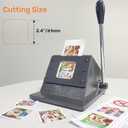 2.4''x2.4'' Square Paper Punch Cutter for Cutting Copy Papers, Glossy Photo Paper | Heavy-Duty Square-Corner Hole Punch for 2'' x 2'' Button Badge Making