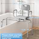 HOMLAND Sliding Shower Chair for Inside Shower, Tub Transfer Bench