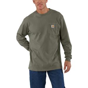 Carhartt Men's Workwear Pocket Long Sleeve T-shirt (Green, L)