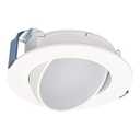 Halo HLA406VWFL9FS1EMWR HLA 4 in. Color Selectable (2700K-5000K) Canless Wide Beam Adjustable Gimbal Integrated Kit LED Recessed Trim, Round, White