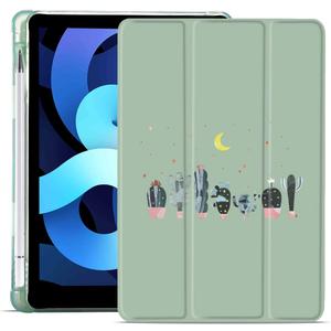 MAYCARI Cactus Case for iPad 10.2 inch 2021/2020/2019 with Pencil Holder, Cute for iPad 9th/8th/7th Generation Protective Case with Soft TPU Back, Auto Sleep/Wake Cover Slim Shell for Girls Women