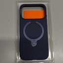 TORRAS Q3 Silicone 360 Spin for iPhone 17 Pro Case with Stand, Fit for MagSafe, Magnetic Ring Kickstand with Camera Control, Liquid Silicone Rubber Soft Phone Case for iPhone 17 Pro 6.3'', Deep Blue