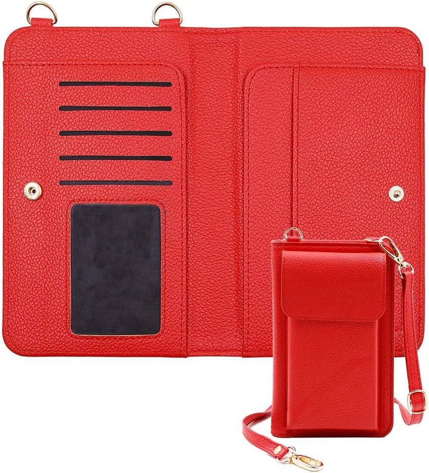 Passport Holder for TravelPassport Holder & Neck Wallet with RFID Blocking,Hidden Neck Pouch for Travel- Holds Passports, Cards, Tickets, ID, CashWine Red