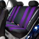 FH Group Three Row 7 Seater Striking Striped Full Set Car Seat Covers, Airbag Compatible & Split Ready Universal Fit for Cars Trucks & SUVs Purple