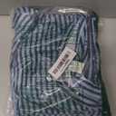 OYOANGLE Womens Pajama Sets 2 Piece Sexy Lounge Sets Summer Cute Pjs Striped Print Tee and Side Split Shorts Set, Medium