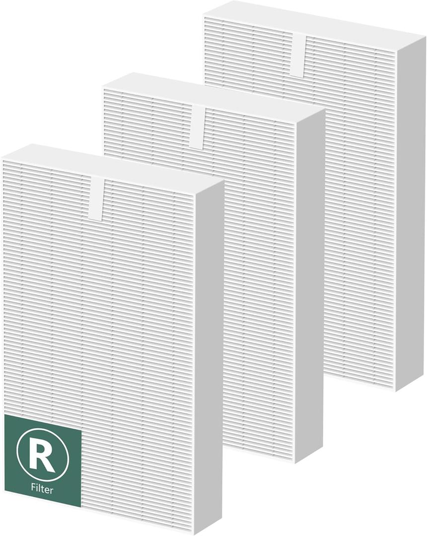HEPA Filter R Replacement for Honeywell Air Purifier HPA 100/ 200/ 300 and 5000 Series Compatible with Honeywell R Filter (HRF-R3 HRF-R2 HRF-R1), 3 Pack