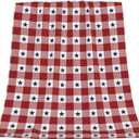 July 4th Throw Blanket Red White and Blue Stars Patriotic Party Blanket Lightweight Fuzzy Plush Cozy Soft Blanket for Travel Couch Bed Sofa Gift 30"X40"