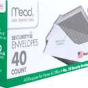 Mead #10 Envelopes, Letter Size, 4-1/8" x 9-1/2", Security Printed Lining for Privacy, Gummed Closure, Windowless, White All-Purpose for Home & Office Mail, 40 Count (75214) 4 Pack
