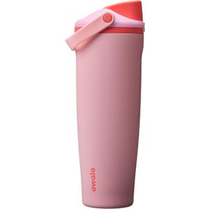 Owala FreeSip Sway Insulated Stainless Steel Water Bottle with Two-Way Spout, Built-In Straw and Handle, Made for Travel, School, and Sports, 40oz, BPA Free, Leak Proof, Pink Angel Food Cake