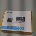 KVM Switch 2 Monitors 2 Laptops USB C,4K@60Hz USB C Dual Monitor KVM Switch for 2 Laptops Share 4 USB 3.0 Devices with 80W PD,Wired Remote and Cables Included