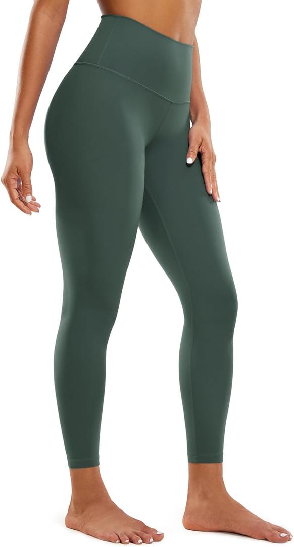 CRZ YOGA Butterluxe Yoga Leggings 25" - High Waisted Buttery Soft Womens Workout Lounge Pants (Small, Dark Forest Green)