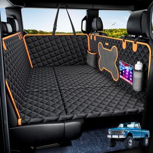 Dog Car Seat Cover for Back Seat Hard Bottom,Truck Rear Seat Extender