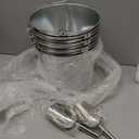 Mumufy 8 Pcs 10L Galvanized Metal Beer Buckets with 2 Scoops and 2 Tongs