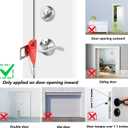 AceMining Portable Door Lock Home Security Door Lock Travel Lockdown Locks for Additional Safety and Privacy Perfect for Traveling Hotel Home Apartment College