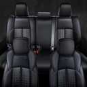 Carlimeki Leather Seat Covers Custom Fit for Tacoma Gen 4th (2024-2026) Double Cab, for SR, SR5, TRD PreRunner, TRD Sport, TRD Off-Road, Limited, Trailhunter - Armrest Covers Included - Fully Covered