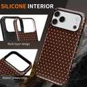 Magnetic Case for iPhone 17 Pro Max Design,Compatible with MagSafe,Slim Protective Soft TPU Bumper Phone Cover Women Girls Case for iPhone 17 Pro Max-Polka Dot Aesthetics Brown